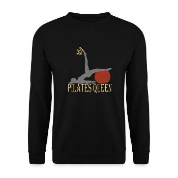 Entraînement Pilates Queen - Sweat-shirt Unisexe - noir - Devant - Alina (178cm) & Michal (187cm)
