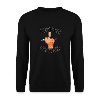 Côtes obscur des vignes avec une main de femme - Sweat-shirt Unisexe - noir - Devant - Alina (178cm) & Michal (187cm)