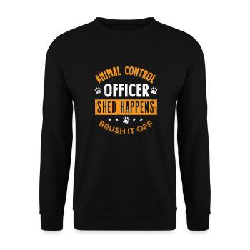 Le hangar de l’agent de contrôle des animaux se produit - Sweat-shirt Unisexe - noir - Devant - Alina (178cm) & Michal (187cm)