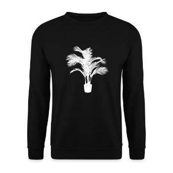 Houseplant white - Unisex Sweatshirt - black - Front - Alina (178cm) & Michal (187cm)