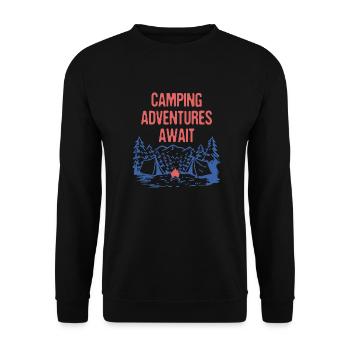 Camping Aventures Attendent Camper Camp de vacances - Sweat-shirt Unisexe - noir - Devant - Alina (178cm) & Michal (187cm)