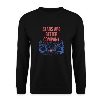 Stars Are Better Company Camping Traveler Camper - Unisex Sweatshirt - black - Front - Alina (178cm) & Michal (187cm)