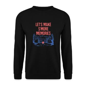 Faisons S’more Memories Camping Drôle Camper - Sweat-shirt Unisexe - noir - Devant - Alina (178cm) & Michal (187cm)