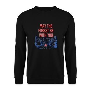 Que la forêt soit avec vous Drôle d’humour de camping - Sweat-shirt Unisexe - noir - Devant - Alina (178cm) & Michal (187cm)