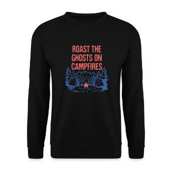 Rôtir les fantômes sur les feux de camp Halloween Camping - Sweat-shirt Unisexe - noir - Devant - Alina (178cm) & Michal (187cm)
