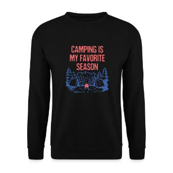 Camping is My Favorite Season Camper Summer Camp - Unisex Pullover - Schwarz - Vorne - Alina (178cm) & Michal (187cm)