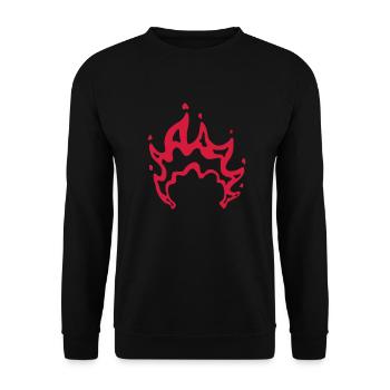 Campfire flames cool design - Unisex Sweatshirt - black - Front - Alina (178cm) & Michal (187cm)