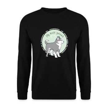 Süße Malamute ist mein bester Freund - Unisex Pullover - Schwarz - Vorne - Alina (178cm) & Michal (187cm)