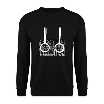 Calisthenics Weiß - Unisex Pullover - Schwarz - Vorne - Alina (178cm) & Michal (187cm)