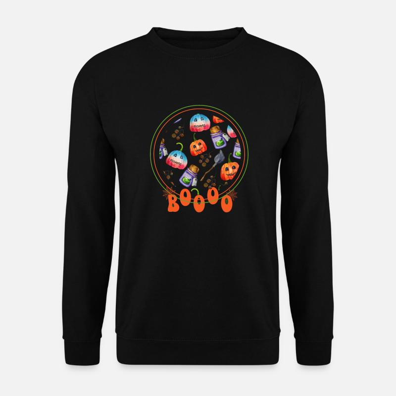 BOOO Halloween Circle - Unisex Sweatshirt - black