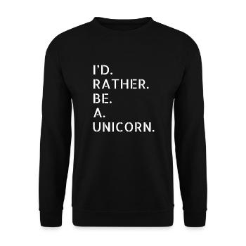 présenter l’idée humour licornes citation géniale dabbing - Sweat-shirt Unisexe - noir - Devant - Alina (178cm) & Michal (187cm)