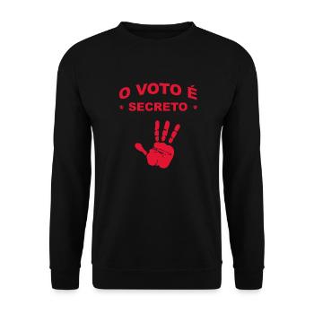 O Voto é secreto - Lula presidente 2022 - Unisex Sweatshirt - black - Front - Alina (178cm) & Michal (187cm)