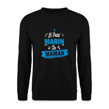 Le petit marin de maman / humour enfant bébé - Sweat-shirt Unisexe - noir - Devant - Alina (178cm) & Michal (187cm)