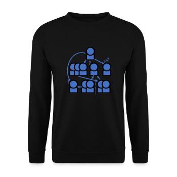 Crazy organization chart - all right? - Unisex Sweatshirt - black - Front - Alina (178cm) & Michal (187cm)