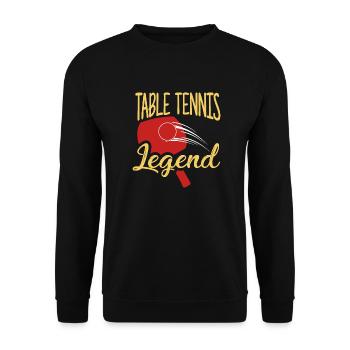 Légende du tennis de table, Joueur de tennis de table - Sweat-shirt Unisexe - noir - Devant - Alina (178cm) & Michal (187cm)