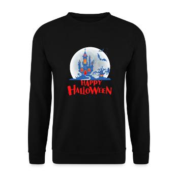 Happy Halloween - Unisex Sweatshirt - black - Front - Alina (178cm) & Michal (187cm)