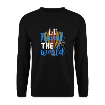 Voyage dans le monde vacances voyage montgolfière - Sweat-shirt Unisexe - noir - Devant - Alina (178cm) & Michal (187cm)