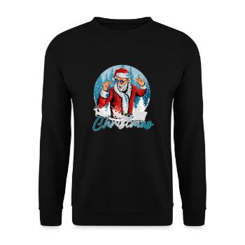 Christmas Groove - Unisex Pullover - Schwarz - Vorne - Alina (178cm) & Michal (187cm)