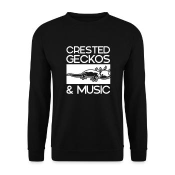 Crested Geckos Music Notes Musician Exotic Animal - Unisex Sweatshirt - black - Front - Alina (178cm) & Michal (187cm)