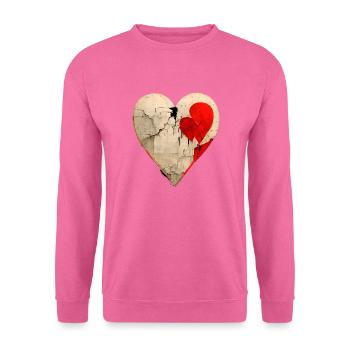 GEBROCHENES HERZ - Unisex Pullover - Pink - Vorne