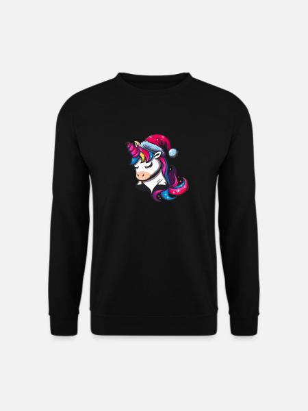 Festliches Einhorn - Unisex Pullover - Schwarz