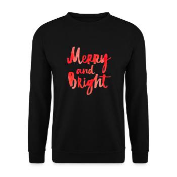 merry Christmas 19 - Unisex Pullover - Schwarz - Vorne - Alina (178cm) & Michal (187cm)