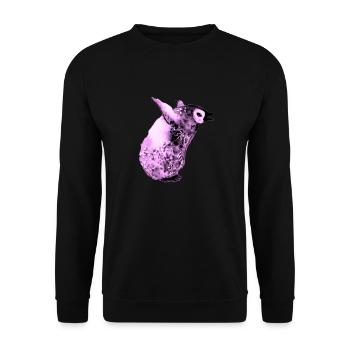 Bébé pingouin rose pleurant - Sweat-shirt Unisexe - noir - Devant - Alina (178cm) & Michal (187cm)