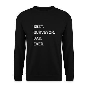 Best Surveyor Dad Ever - Unisex Sweatshirt - black - Front - Alina (178cm) & Michal (187cm)