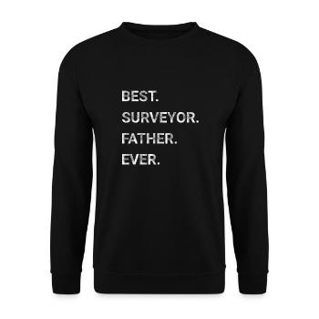 Best Surveyor Father Ever - Unisex Sweatshirt - black - Front - Alina (178cm) & Michal (187cm)