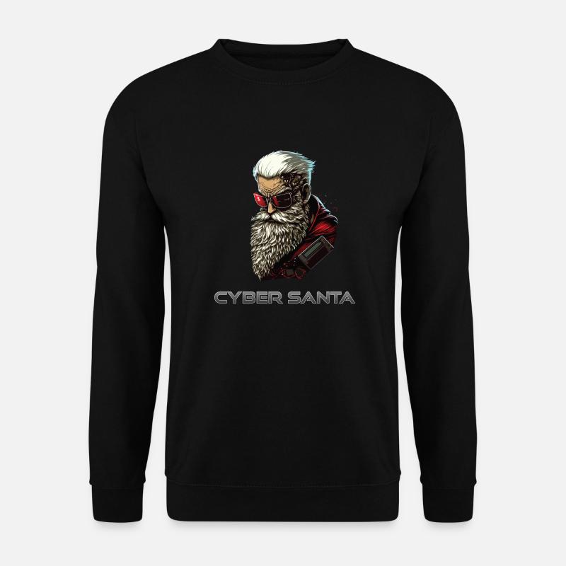 Der Cyber-Weihnachtsmann - Unisex Pullover - Schwarz