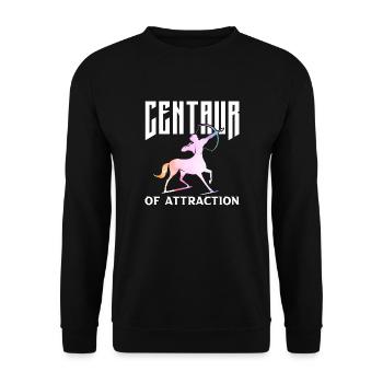centaur of attraction Design for a mythology fan - Unisex Pullover - Schwarz - Vorne - Alina (178cm) & Michal (187cm)