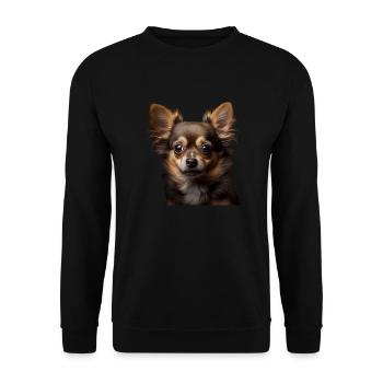 Cute Chihuahua - Gift idea for - Unisex Sweatshirt - black - Front - Alina (178cm) & Michal (187cm)