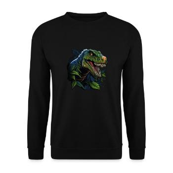 Dinosaure rapace cool - Sweat-shirt Unisexe - noir - Devant - Alina (178cm) & Michal (187cm)