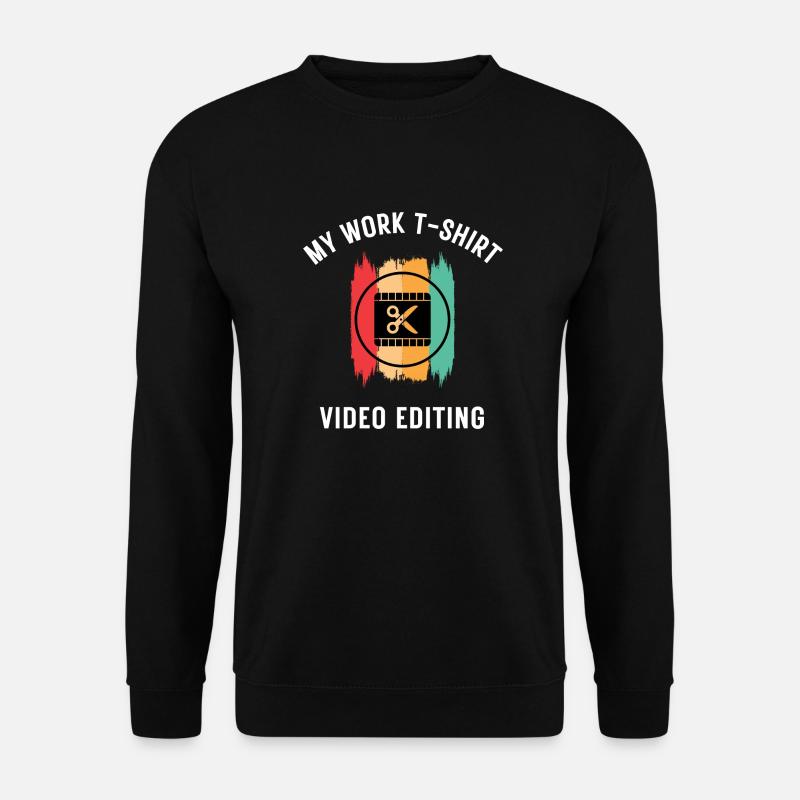 T-shirt de travail Video Editor - Sweat-shirt Unisexe - noir