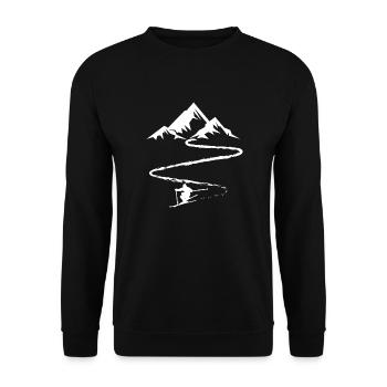 Skiing Skiing Ski motif for skiers - Unisex Sweatshirt - black - Front - Alina (178cm) & Michal (187cm)