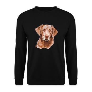 Chesapeake Bay Retriever - Unisex Pullover - Schwarz - Vorne - Alina (178cm) & Michal (187cm)