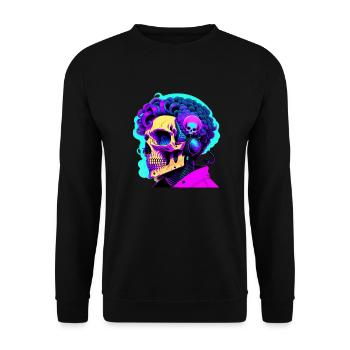 Music until death - Unisex Sweatshirt - black - Front - Alina (178cm) & Michal (187cm)