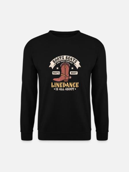 Line Dance Boots Beats Good Company Western Countr - Unisex Pullover - Schwarz