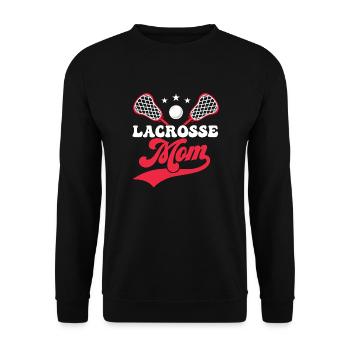 Lacrosse Mom Team Fan Goalie Player - Unisex Pullover - Schwarz - Vorne - Alina (178cm) & Michal (187cm)