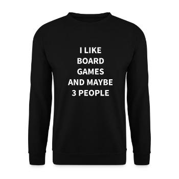 boardgame chess backgammon game night - Unisex Pullover - Schwarz - Vorne - Alina (178cm) & Michal (187cm)