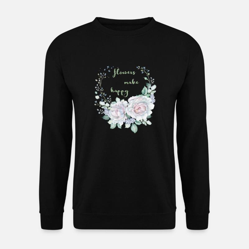 flowers - Unisex Pullover - Schwarz