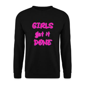 Les femmes créent le féminisme - Sweat-shirt Unisexe - noir - Devant - Alina (178cm) & Michal (187cm)