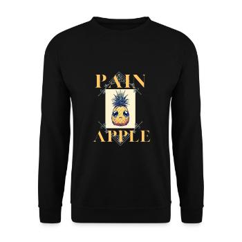 Pain Apple - Unisex Sweatshirt - black - Front - Alina (178cm) & Michal (187cm)