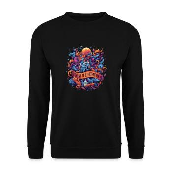 Mystical Dragon Artwork Baby Dragon - Sweat-shirt Unisexe - noir - Devant - Alina (178cm) & Michal (187cm)