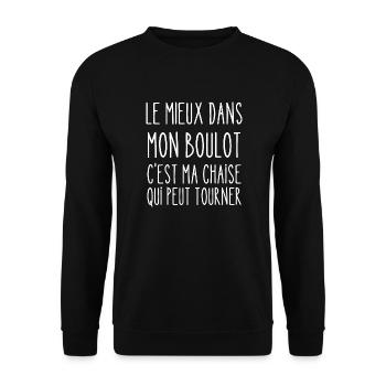 le mieux dans mon boulot - Sweat-shirt Unisexe - noir - Devant - Alina (178cm) & Michal (187cm)