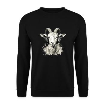Minou la chèvre audiophile - Sweat-shirt Unisexe - noir - Devant - Alina (178cm) & Michal (187cm)