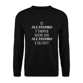 Alejandro - Sweat-shirt Unisexe - noir - Devant - Alina (178cm) & Michal (187cm)