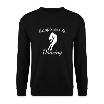 Dancing Dance Music - Unisex Pullover - Schwarz - Vorne - Alina (178cm) & Michal (187cm)