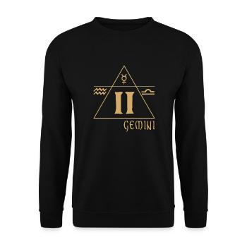 Zwillinge - Unisex Pullover - Schwarz - Vorne - Alina (178cm) & Michal (187cm)