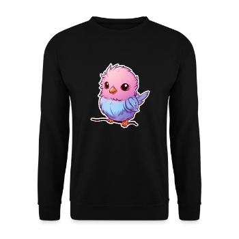 cute bird - Unisex Sweatshirt - black - Front - Alina (178cm) & Michal (187cm)